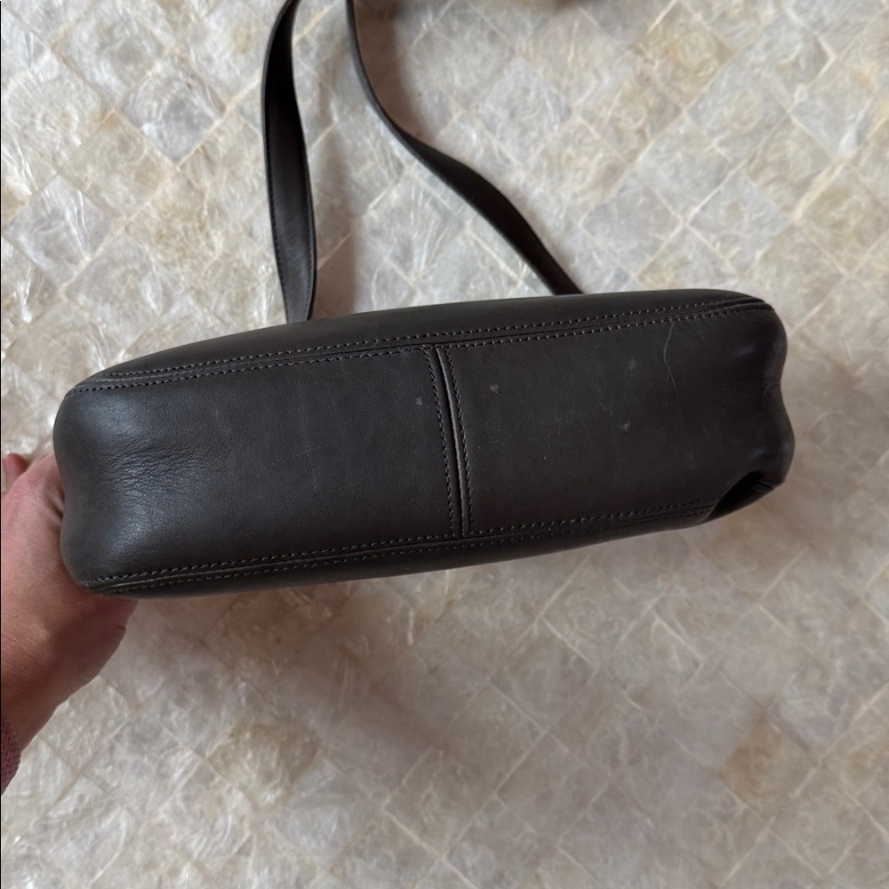 Coach Chelsea Vintage 6000 Gray Leather CrossBody Bag purse grey - Picture 5 of 13